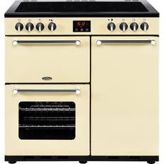 90cm - Gas Ovens Ceramic Cookers Belling Kensington 90 Beige