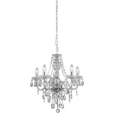 5 Lampes Lustres Searchlight Marie Therese Lustre 55cm