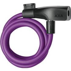 Violetti Polkupyörän Lukot Axa Royallila, Resolute 8-120 is user friendly cable lock as you don't have to turn the key when locking the c