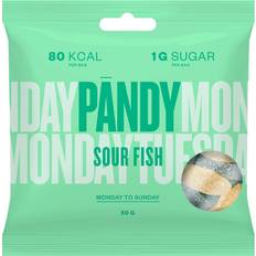 Zuckerfrei Süßigkeiten Pandy Sour Fish Candy 50g 1Pack