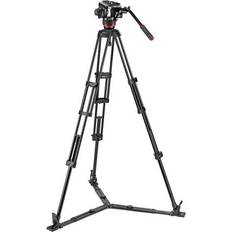 Manfrotto R�ótula 504X con trípode Twin aluminio y estab. ras de suelo