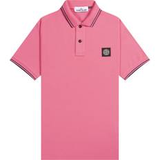 Stone Island Herren Poloshirts Stone Island Patch Logo Short Sleeved Polo Shirt - Bright Pink