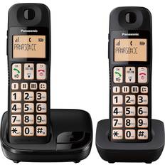 Big button cordless telephone Panasonic KX-TGE112E Twin