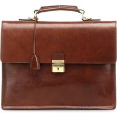 The Bridge Story Uomo Briefcase - Brown/Gold