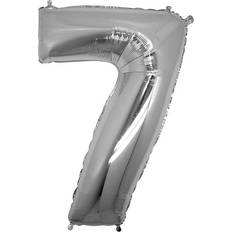 Foil Ballon Number 7 Mini Silver