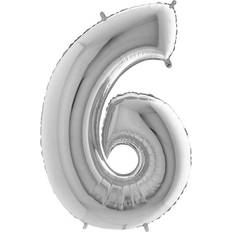 Foil Ballon Number 6 Mini Silver