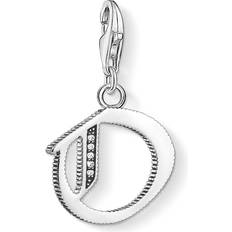 Thomas Sabo Charm Club Letter O Charm Pendant - Silver/White