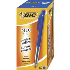 Best Ballpoint Pens Bic M10 Clic Medium Ballpoint Pen Blue 50-pack