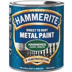 Hammerite Direct to Rust Hammered Effect Metal Paint Dark Green 0.25L