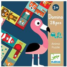 Klassisk domino spil Djeco Domino Animo Puzzle 28 Pieces