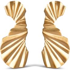 ENAMEL Copenhagen Big Wave Earrings - Gold