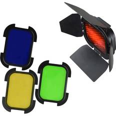 Godox Éclairage et Équipement de Studio Godox bd-07 grille nid d'abeille 4 filtres colorés pour tête cobra ad200