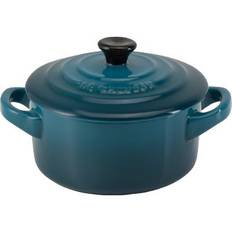 Le Creuset Minigryder Le Creuset Deep Teal Stoneware Round med låg 10cm