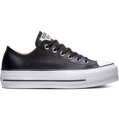 Converse Femme Chaussures Converse Chuck Taylor All Star Leather Platform Low Top W - Black/White