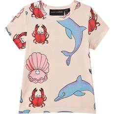 1-3M - Boys T-shirts Children's Clothing Mini Rodini Dolphin T-Shirt - Pink (2062011900)