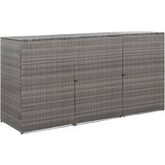 vidaXL Triple Wheelie Bin Shed (Areal )