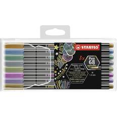 Hobbymateriale Stabilo Pen 68 Metallic Premium Metallic Fibre Tip Pen 8-pack