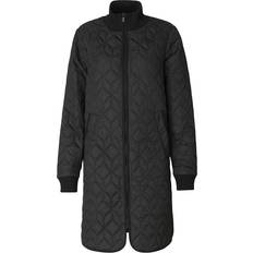 Padded Quilt Coat - Black