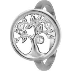 Transparent Smykker Christina Tree Of Life Ring - Silver/Topaz