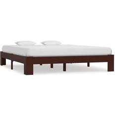 vidaXL Estructura De Cama De Madera Maciza Pino 160x200 cm - Marrón