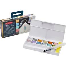 Maling Derwent Metallic Watercolour Paint 12 Pan Palette