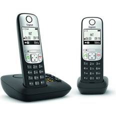 Gigaset A690A Duo Teléfono DECT/analógico Identificador de llamadas Negro