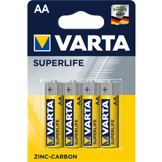 Batterie e Caricabatterie Varta Superlife Aa Stilo Aa Zinco-carbonio