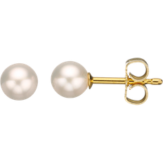 Kulturperler Scrouples KP Stud Earrings - Gold/Pearl