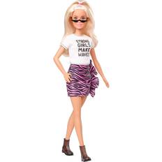 Toys Barbie Fashionistas Doll with Long Blonde Hair & Animal Print Skirt