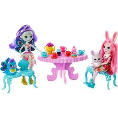 Bunny playset Mattel Enchantimals Tasty Tea Party Playset with Bree Bunny & Patter Peacock Dolls