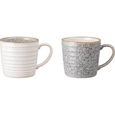 Freezer Safe Cups Denby Studio Grey Ridged Mug 40cl 2pcs