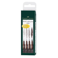 Feutres fins Faber-Castell Pitt Artist Pens Sepia 4-pack