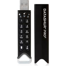 iStorage datAshur PRO2 64GB Secure hardware encrypted, PIN authenticated, USB flash drive USB 3.2 (Gen1) FIPS 140-2 level 3. IS-FL-DP2-256-64