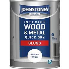 Paint Johnstones Quick Dry Metal Paint, Wood Paint Brilliant White 1.25L