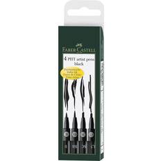 Faber-Castell Pitt Artist Pens Black 4-pack