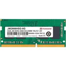 SO-DIMM DDR4 Mémoires RAM vente Transcend JetRAM DDR4 module 8 Go SO DIMM 260 broches 2666 MHz PC4-21300 CL19 1.2 V mémoire sans tampon non ECC