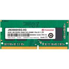Transcend Memoria SoDimm JetRam 8 GB (1x8 GB) DDR4 2666 MHz CL19