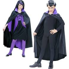Widmann Child Black Cape with Purple Collar