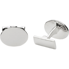 Skultuna Cuff Links Black Tie Collection Oval Silver One