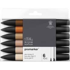 Winsor & Newton Hobbymateriale Winsor & Newton Promarker 6 Skin Tones Set 2