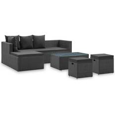 Justerbart ryggstöd Loungeset Utemöbler vidaXL 46105 Loungeset, 1 Bord inkl. 1 Soffor