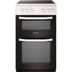 Convection/ Fan Oven Ceramic Cookers Hotpoint HD5V92KCW White