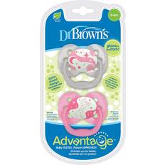 Multicolored Pacifiers Dr. Brown's Advantage Pacifiers 0-6m 2-pack