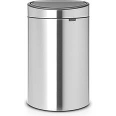 Chrome Poubelles à pédale Brabantia Touch Bin 10 l + 23 l Matt Steel