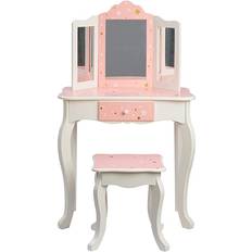 Teamson Kids Fashion Twinkle Star Prints Gisele Play Vanity Set