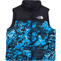 1996 Retro Nuptse Down Vest - Clear Lake Blue Himalayan Camo Print