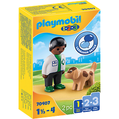 Playmobil Toy Figures Playmobil Vet with Dog 70407