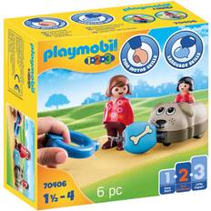 Play Set Playmobil Dog Train Car 70406