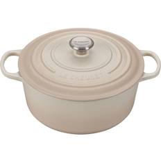 Le creuset 28 cm gryde Le Creuset Meringue Signature Round med låg 28cm
