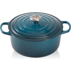 Le Creuset Cazuelas rebaja Le Creuset Deep Teal Signature Cast Iron Round 6.7 L 28 cm